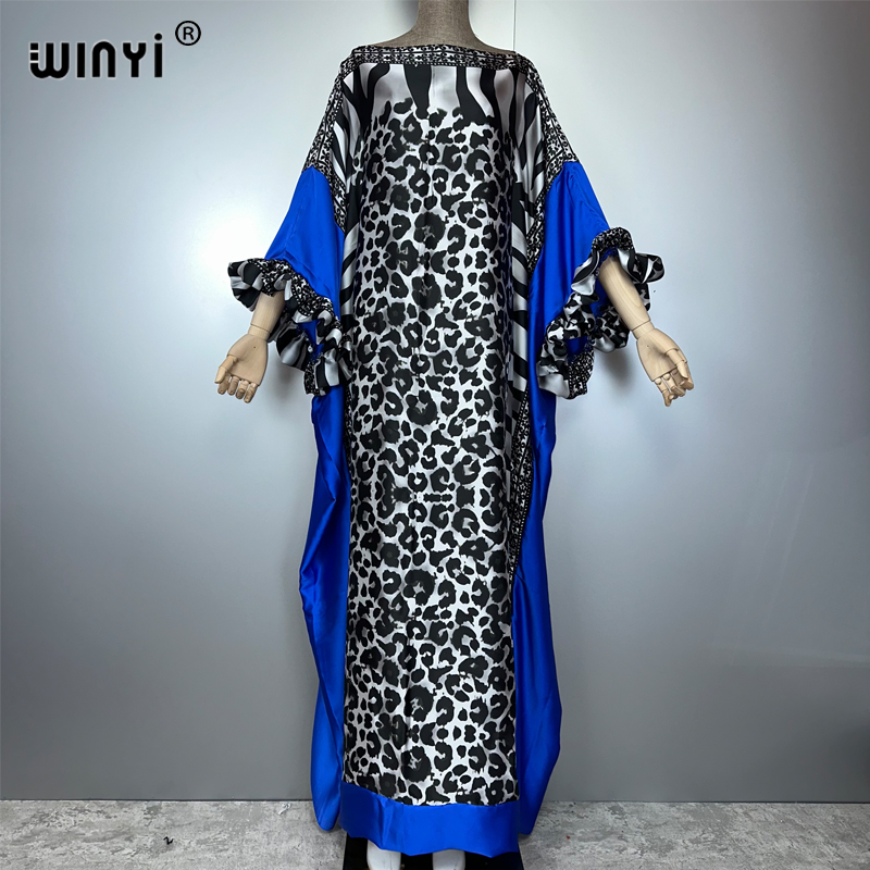 Summer Evenings Clothing - Winyi verão leopardo impressão vestido de