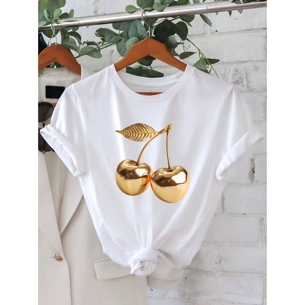 Summer Clothing Aesthetic - Camiseta feminina casual de verão com