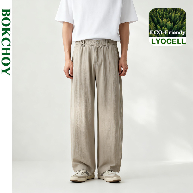 Summer Clothing Men Linen - Calças Casuais Masculinas Finas de Linho