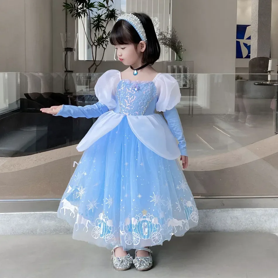 Cinderela princesa cosplay ves - Summer Clothing Kids avaliação e preço