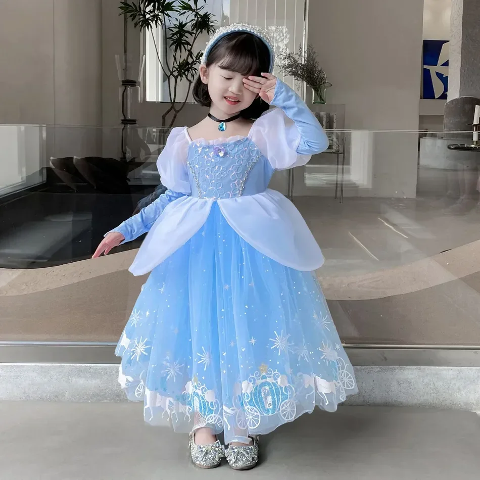 Cinderela princesa cosplay ves - Summer Clothing Kids avaliação e preço