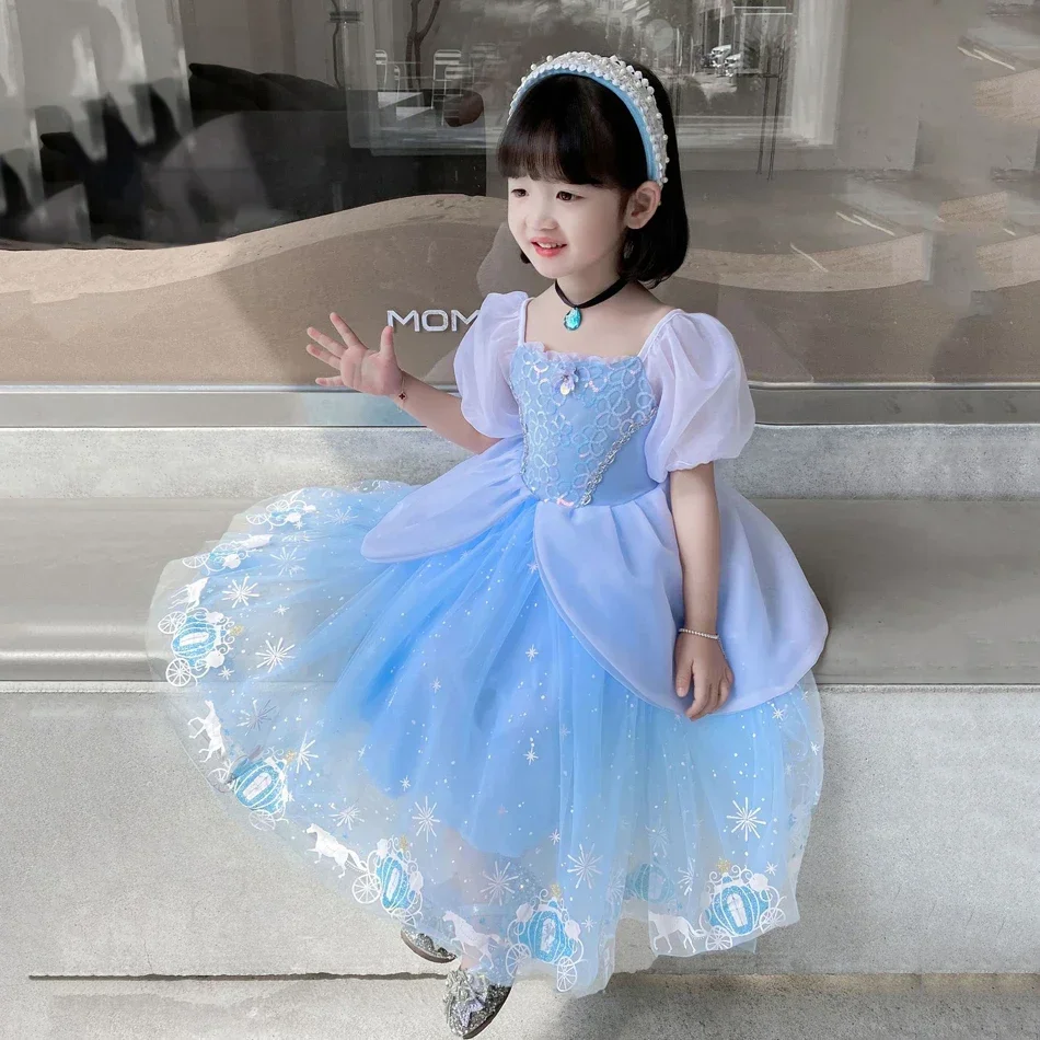Cinderela princesa cosplay ves - Summer Clothing Kids avaliação e preço