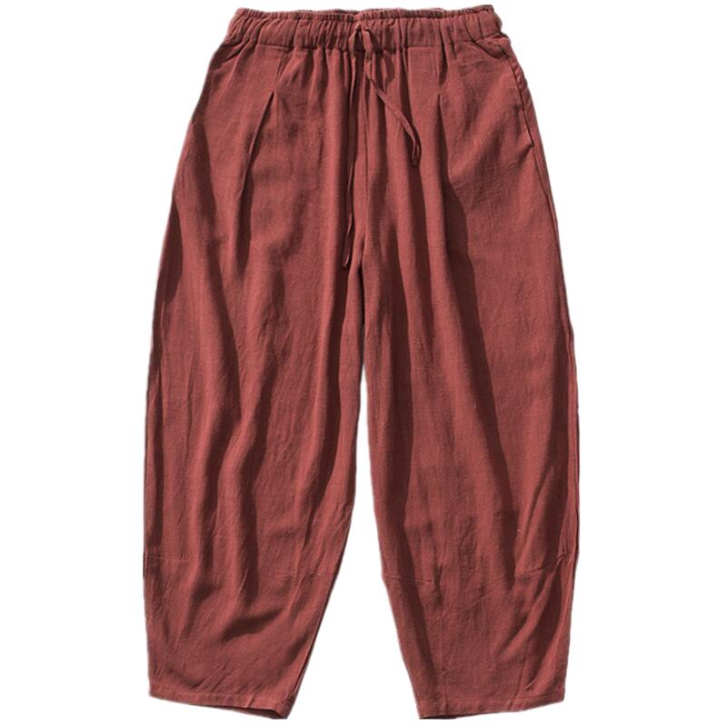 Calças masculinas de harém de  - Summer Clothing Men Linen avaliação e preço