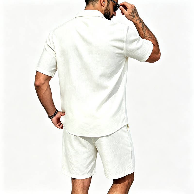 Conjunto Masculino de Linho de - Summer Clothing Men Linen avaliação e preço