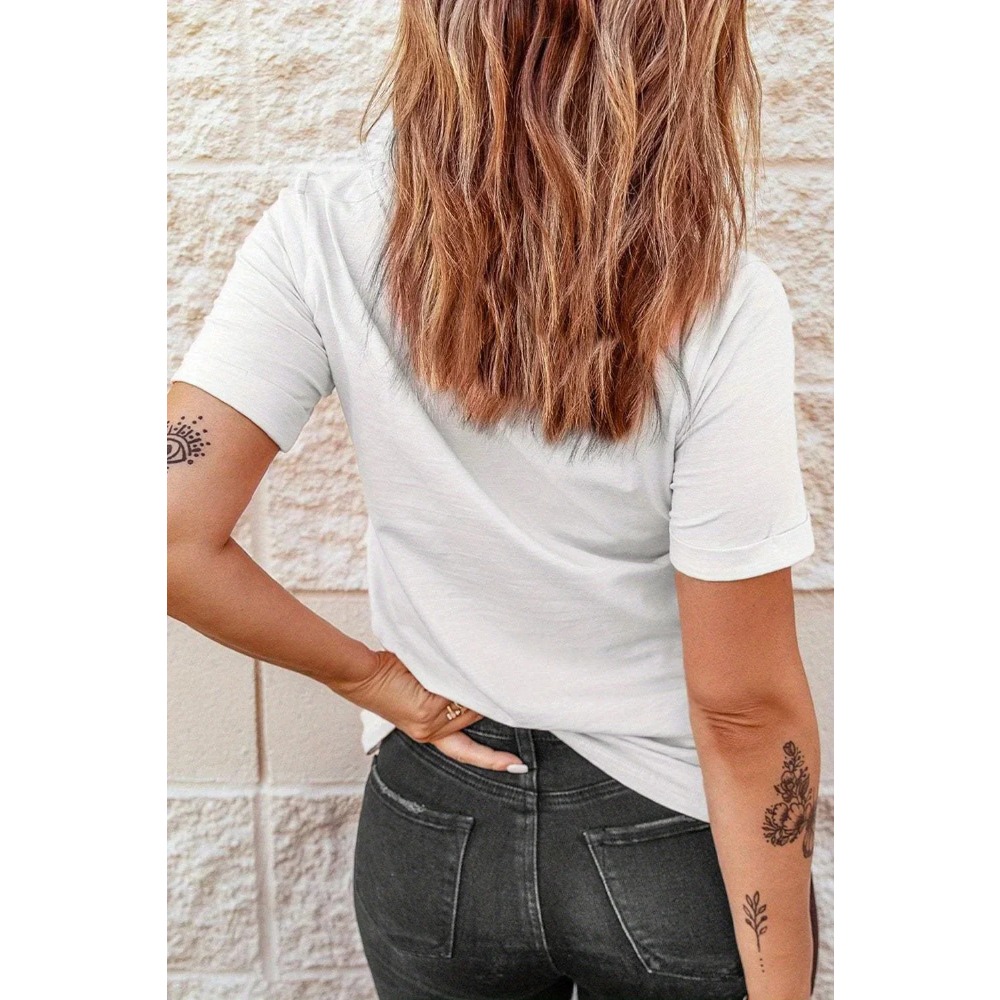 Camiseta feminina casual de ve - Summer Clothing Aesthetic avaliação e preço