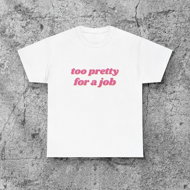Camiseta Y2K Too Pretty For A  - Summer Clothing Aesthetic avaliação e preço