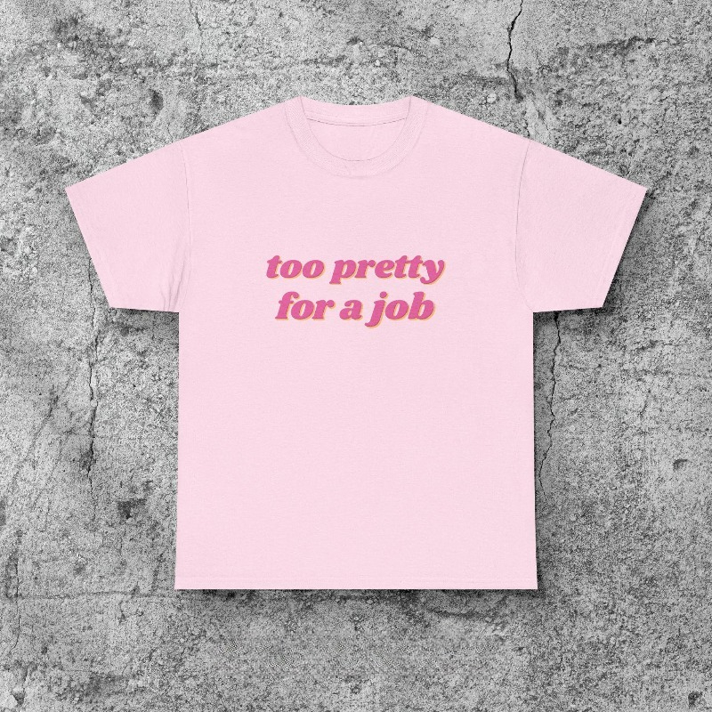 Camiseta Y2K Too Pretty For A  - Summer Clothing Aesthetic avaliação e preço