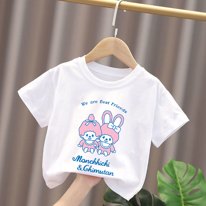 Camisetas infantis monchhichi, - Summer Clothing Kids avaliação e preço