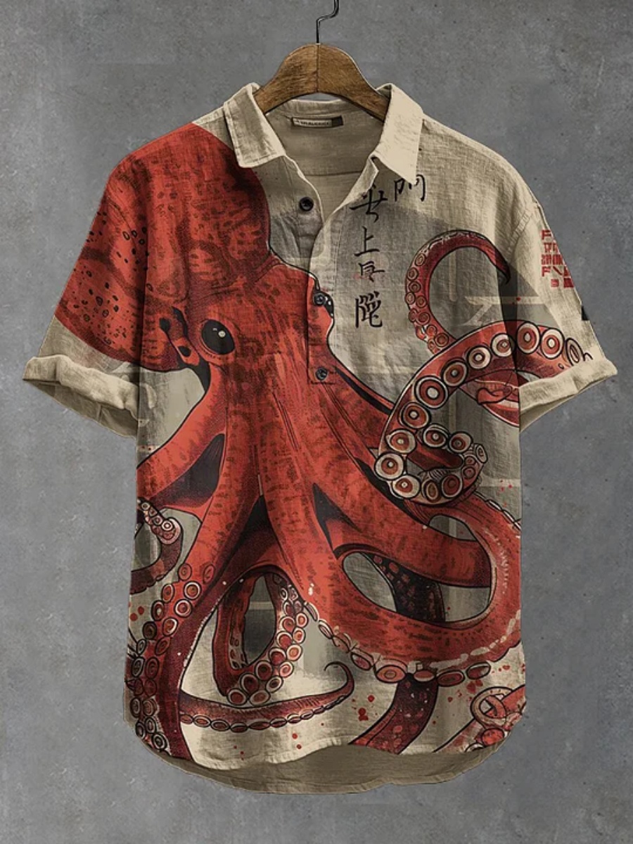 Camisa polo masculina com esta - Summer Clothing Men Linen avaliação e preço