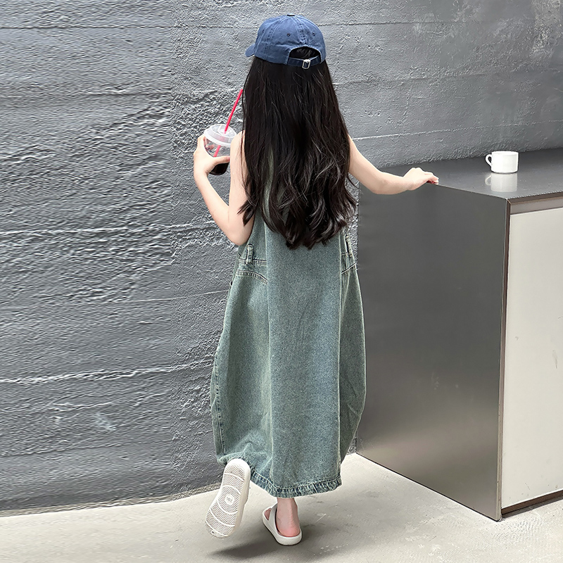 Vintage azul crianças meninas  - Summer Clothing Kids avaliação e preço