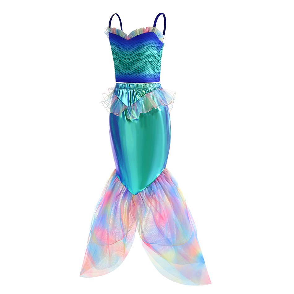Disney sereia vestir-se traje  - Summer Clothing Kids avaliação e preço