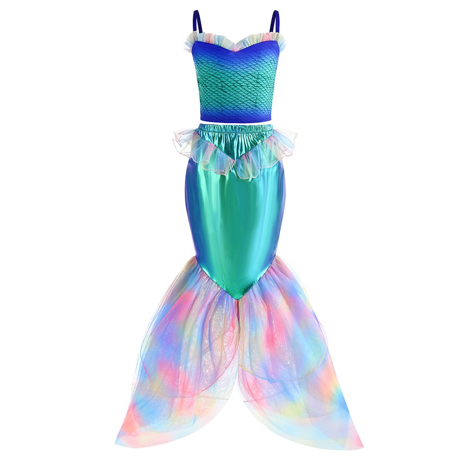 Disney sereia vestir-se traje  - Summer Clothing Kids avaliação e preço