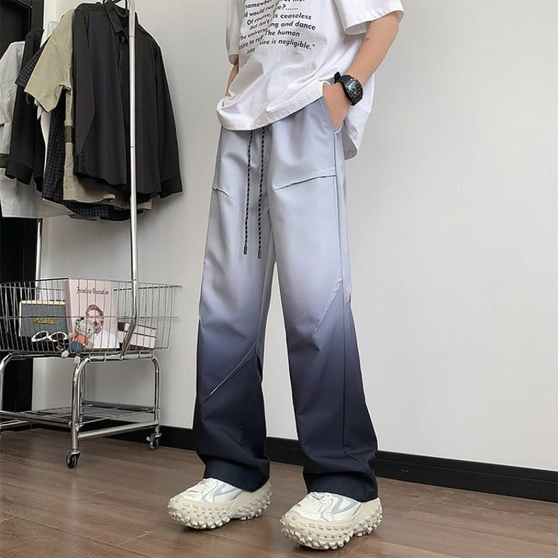 Contrast Color Baggy Men's Cas - Summer Clothing Aesthetic avaliação e preço