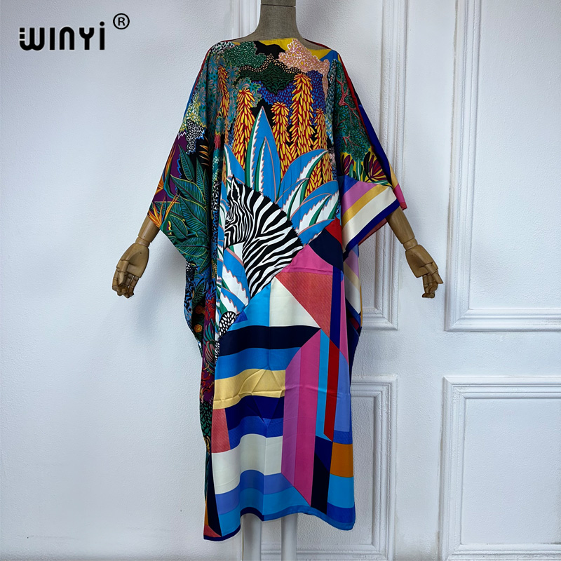 WINYI-Vestido Kaftan estampado - Summer Evenings Clothing avaliação e preço