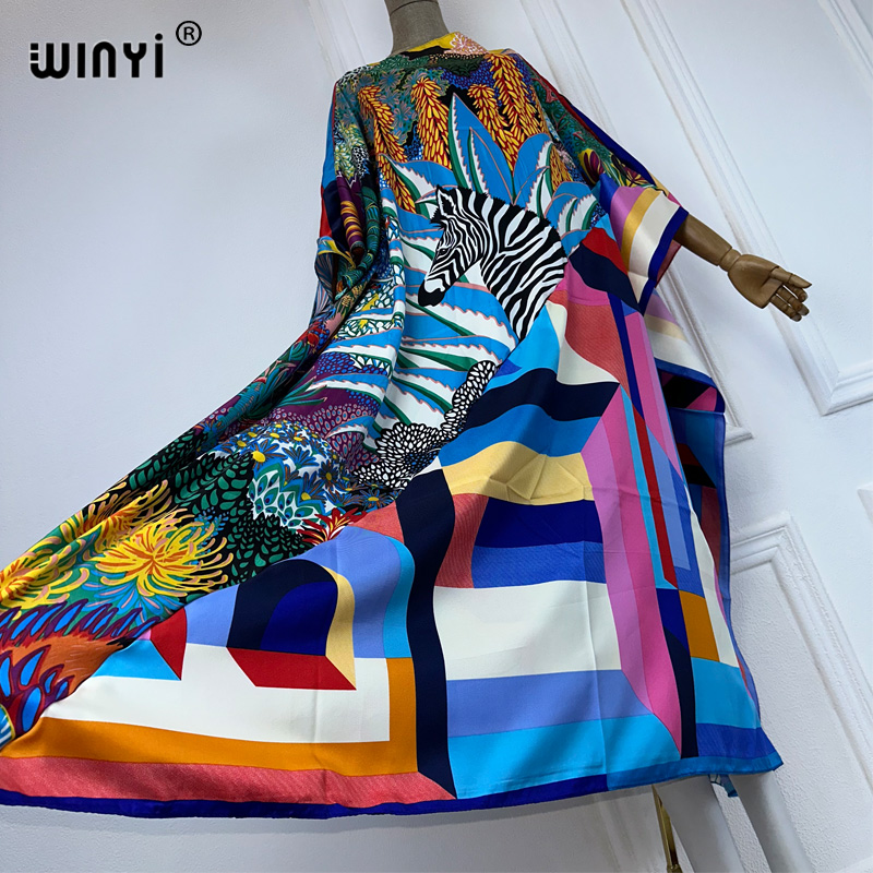 WINYI-Vestido Kaftan estampado - Summer Evenings Clothing avaliação e preço