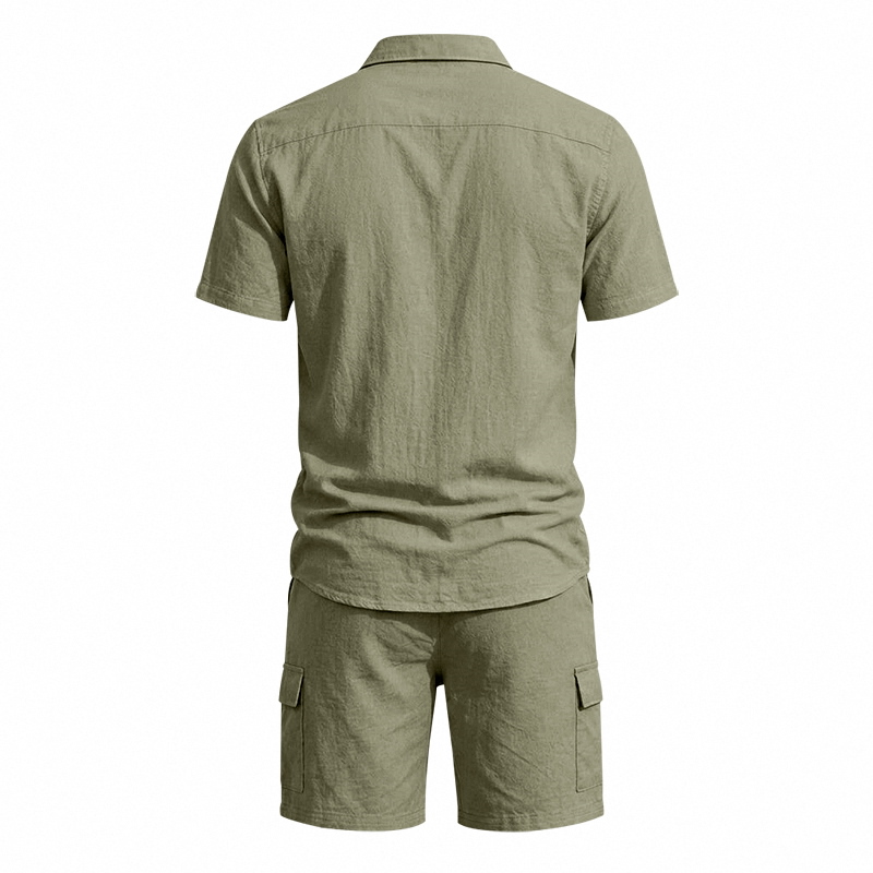 Conjunto Masculino de Verão em - Summer Clothing Men Linen avaliação e preço