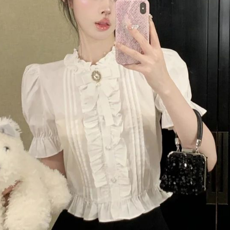 Camisas de manga bufante mulhe - Summer Clothing Aesthetic avaliação e preço